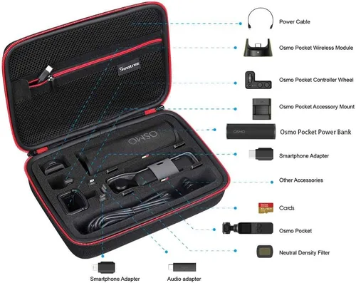 Miniatura 2 de Smatree Funda de transporte rígida de 3,6 L compatible con DJI Osmo Pocket 2/Osmo Pocket - Ajuste para estuche de carga Osmo Pocket