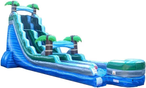 Miniatura 19 de TentandTable Tobogán acuático inflable para niños y adultos, diversión acuática gigante de grado comercial, incluye soplador de aire eléctrico, 35