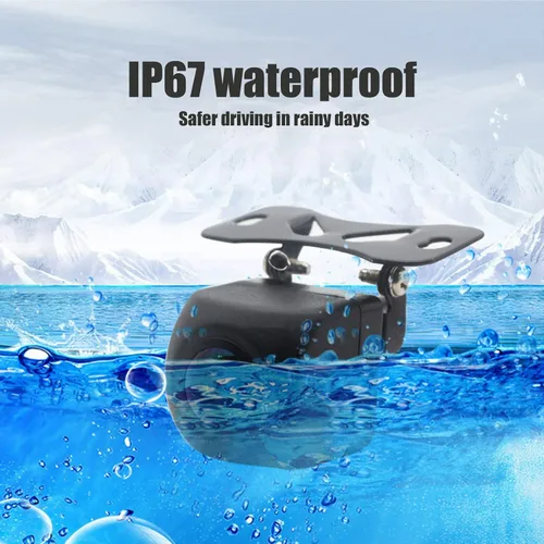 Miniatura 4 de Miytsya 1 PC Cámara de respaldo para auto, 130° de súper ángulo amplio y vista trasera/frontal universal, cámara metálica universal, lentes
