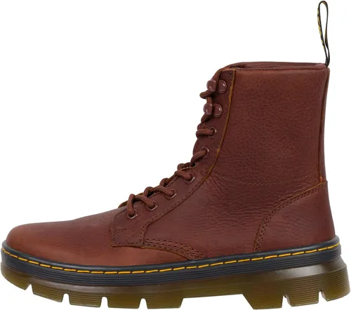Miniatura 2 de Dr. Martens Botas unisex de piel Ambassador con 8 corbatas, anacardo, 11 mujeres/10 hombres