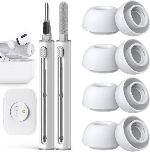 Pohgelan Compatible con AirPods Pro de 2ª/1ª Generación Puntas de Repuesto para Auriculares, con Orificio de Reducción de Ruido y Pantalla