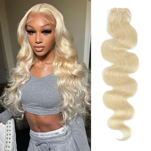 Miniatura 28 de DMKEEP Extensiones de cabello humano ondulado con cierre, 12, 14, 16+10 pulgadas, 100% cabello virgen brasileño sin procesar, 3 paquetes con cierre