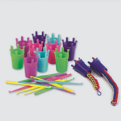 Miniatura 2 de Pepperell - Juego de herramientas para tejer EZ Looper. Los niños y adultos pueden hacer joyas de banda elástica básica a avanzada, el juego incluye