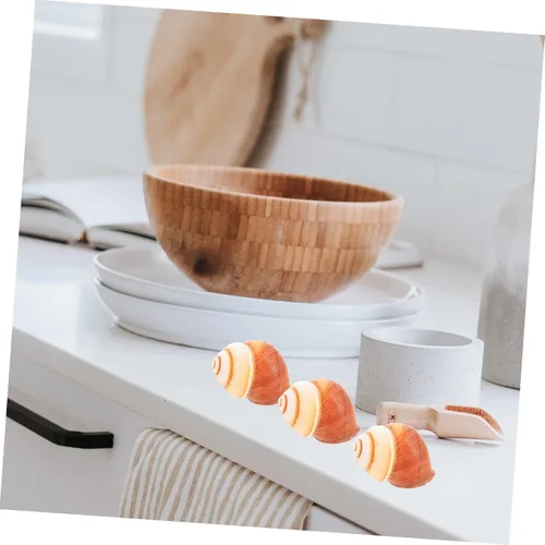 Miniatura 7 de Hemobllo 5 unidades de caracol natural Escargot para hornear diseño de aislamiento térmico para restaurantes, uso doméstico, seguro para horno