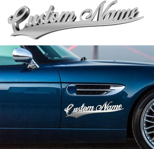 Miniatura 17 de Emblema de coche personalizado para amantes de los coches, regalos personalizados para vehículos, señal de carrera, letras para camiones, emblemas