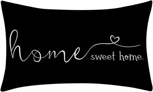 Miniatura 6 de Fundas de almohada decorativas estilo casa de campo con citas "Home Sweet Home", 18 x 18 pulgadas, funda de cojín lumbar decorativa para casa