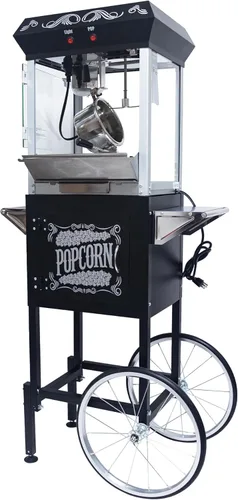 Miniatura 10 de Carro de máquina de palomitas de maíz, máquina de palomitas de maíz con ruedas, máquina de palomitas de maíz estilo cine, máquina para hacer Rojo