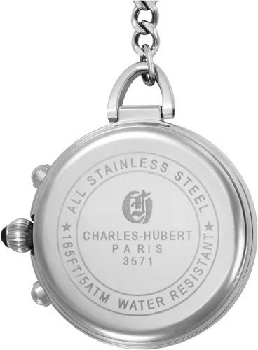 Miniatura 2 de Charles-Hubert, Paris Reloj de bolsillo de cuarzo de acero inoxidable, Reloj de cuarzo, cronógrafo, mecánico