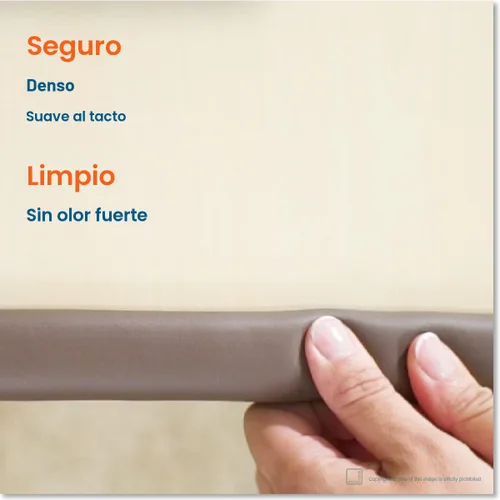 Miniatura 3 de Roving Cove HeftyFit - Protector de borde para prueba de bebés (solo borde grande de 6 pies), protectores de parachoques de bordes de espuma de goma