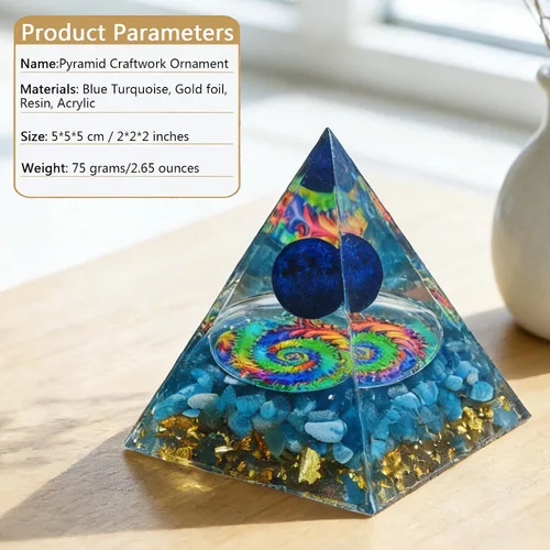 Miniatura 2 de Generador de energía de cristal natural de 2 pulgadas, pirámide de chakras, pirámide, pirámide, herramienta de meditación de yoga, para decoración
