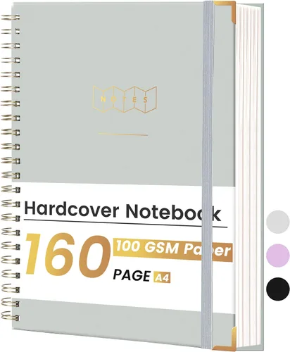 Miniatura 9 de Yoment Cuaderno de espiral de 8.5 x 11 pulgadas, cuadernos de tapa dura A4 para el trabajo, cuaderno con rayas universitarias, diario, cuadernos