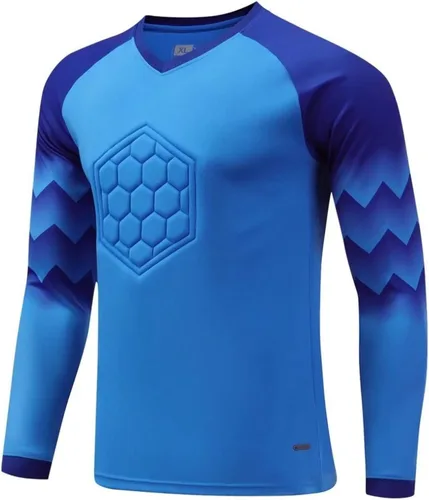 TiaoBug Kids Boys Gladiator Goalkeeper Jersey Padded Goalie Shirt Soccer Jersey Sports Team Training Uniforms