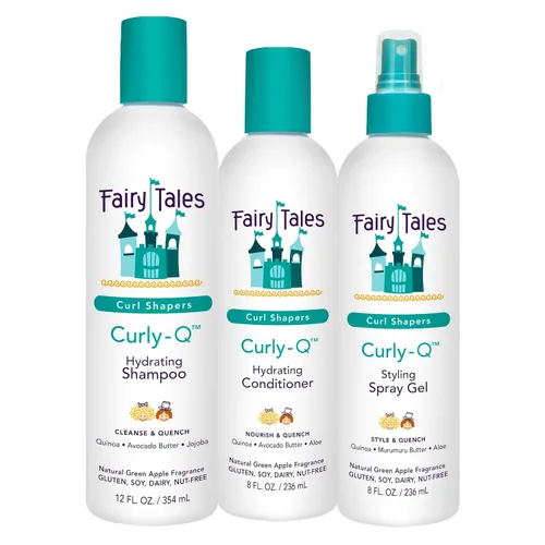 Miniatura 8 de Fairy Tales Curly Q - Champú hidratante para niños de 12 onzas y acondicionador de 8 onzas, sin parabenos, sulfatos, gluten y nueces, para todos