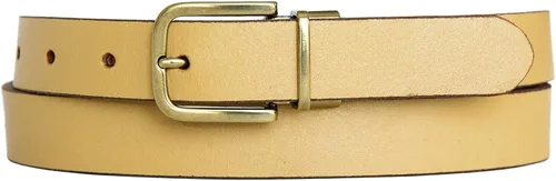 Miniatura 2 de Lucky Brand Women's Reversible Smooth Leather Belt with Old English Brass Harness Buckle
