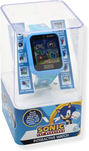 Miniatura 11 de Accutime Niños SEGA Sonic El Erizo Azul Reloj Inteligente Educativo de Pantalla Táctil para Niños, Niñas, Pequeños, 40 mm, Moderno Sonic Star