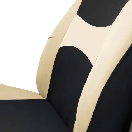 Miniatura 3 de TLH - Juego de fundas de asiento de tela plana ligera y fresca para automóvil, solo para el conjunto delantero, compatible con bolsa de aire