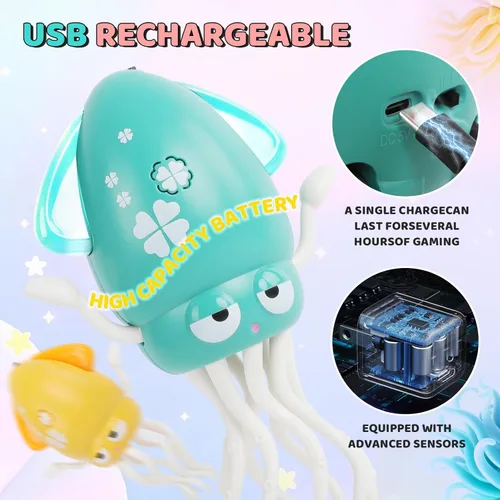 Miniatura 3 de Pulpo Bailarín - Juguete Eléctrico Musical para Bebés con Luces LED y Música, Juguete Sensorial Interactivo Recargable, Regalo Perfecto para Navidad