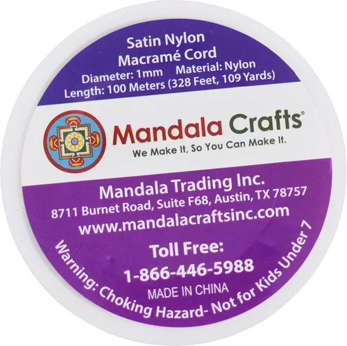 Miniatura 3 de Mandala Crafts Cordón de Satén de Nylon para Fabricación de Joyas - 1mm 109 Yardas Cuerdas de Nylon Champagne Rattail Cordón de Nudo Chino
