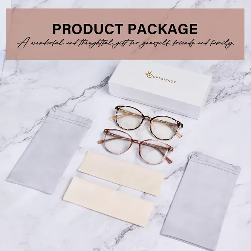 Miniatura 4 de TR90 - Lentes de lectura para mujeres, modernas, redondas, con bloqueo de luz azul para computadora, antifatiga ocular y antirreflejante UV