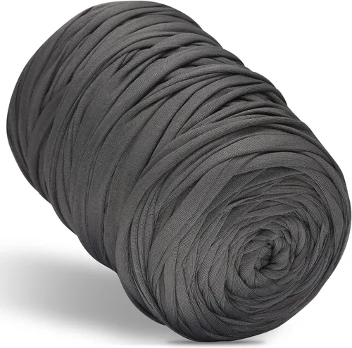 Miniatura 36 de 400g de hilo de tela elástica para tejer con ganchillo para DIY, 119 metros de hilo de espagueti grueso para tejer para proyectos de bolso, cesta