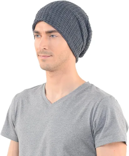 Miniatura 36 de FORBUSITE Gorro de punto largo holgado para hombre para verano e invierno, de gran