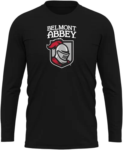 Miniatura 286 de Camisa deportiva de manga larga oficial de la NCAA Collegiate para hombre, colección negra con logotipo primario