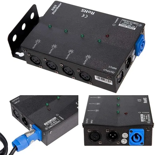 Miniatura 9 de MFL. Distribuidor de amplificador divisor DMX aislado de 4 vías con salidas de 3 pines