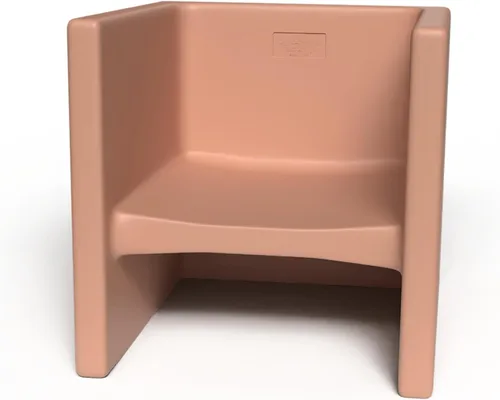 Miniatura 22 de Children's Factory Silla cúbica 3 en 1 para niños, muebles de aula de asientos flexibles, paquete de 1, almendra Polyethylene Toddler Outdoor
