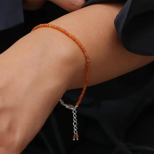 Miniatura 23 de Gempires - Pulseras de cuentas de piedras preciosas hechas a mano, ligeras, de cristal, para uso diario, hipoalergénicas, de 8 pulgadas, chapadas