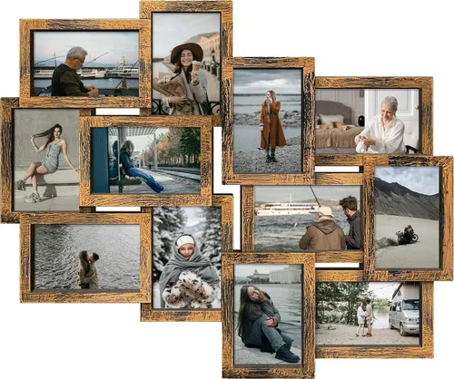 Miniatura 12 de Jerry & Maggie Paquete de 12 marcos de fotos de collage, marco de fotos para decoración de pared de 4 x 6 pulgadas, 12 aperturas, marcos de fotos