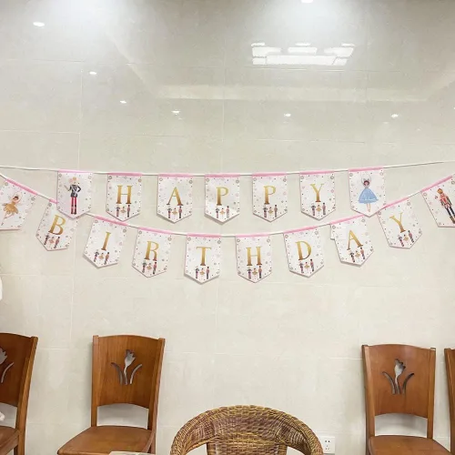 Miniatura 2 de Cartel de cumpleaños de cascanueces para niños y adultos, suministros de fiesta, decoración para cumpleaños de invierno y ballet, rey ratón