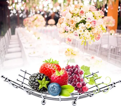 Miniatura 7 de Cesta de frutas para encimera y soporte decorativo para cuenco de frutas con tornillos gratis, perfecto para frutas, verduras, aperitivos, artículos