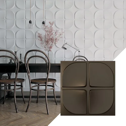Miniatura 5 de Ekena Millwork WP20X20EUWH 19 5/8 pulgadas de ancho x 19 5/8 pulgadas de alto Edmund EnduraWall Decorativo 3D Panel de pared cubre 2.67 pies