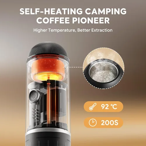 Miniatura 4 de Cafetera eléctrica portátil para café molido y cápsulas NS, tecnología de calentamiento rápido con USB-C, perfecta para RV, senderismo, camping