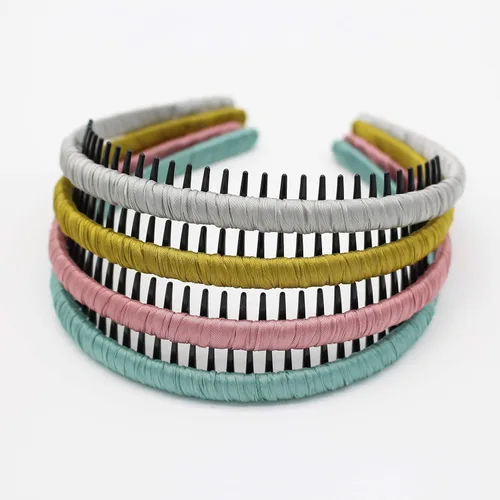 Miniatura 7 de JOBAND Diadema de Aro con Púas Multicolor, Diadema con Peine, Accesorios para el Cabello Suave y Cómodo, Antideslizante para Mujeres/Niñas