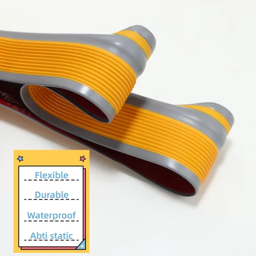 Miniatura 5 de Trimold Escalera antideslizante de vinilo para escaleras, autoadhesivo, antideslizante, peldaños de goma flexible, protector de bordes, moldura