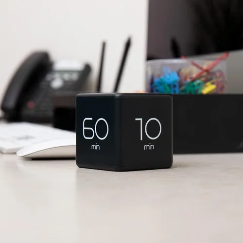 Miniatura 7 de Mind Reader Temporizador de productividad, cuatro ajustes de tiempo, 2 ajustes de volumen, portátil, motivador, sonido cronómetro, versátil, negro