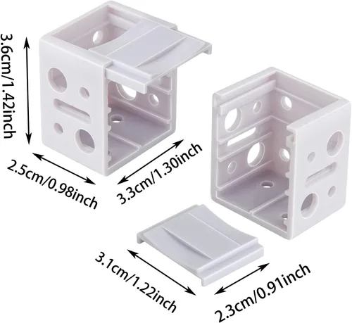 Miniatura 2 de ONLYFU Paquete de 12 soportes para persianas de 1 pulgada, soporte vertical de montaje en caja, soportes para persianas de ventana, soportes