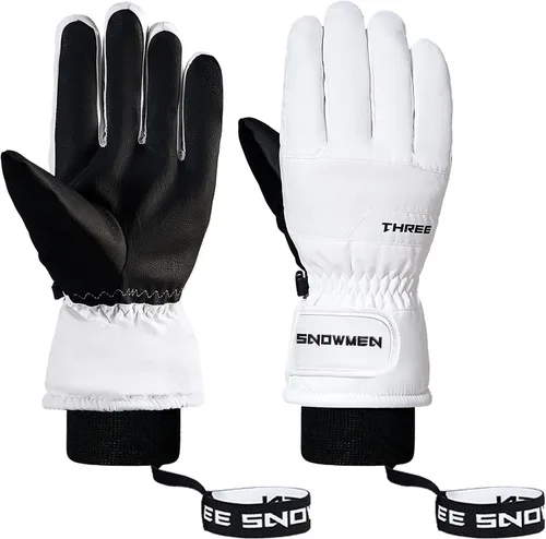 Century Star Guantes de esquí para hombres y mujeres, guantes de nieve para pantalla táctil, impermeables, cálidos, guantes de snowboard para moto