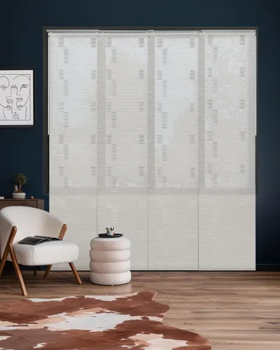 Miniatura 8 de GoDear Design - Persianas ajustables deslizantes para puertas de vidrio, cortinas verticales con panel de riel, puertas de armario, riel extensible