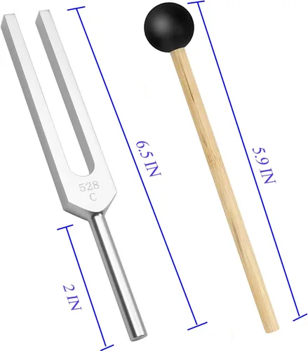 Miniatura 2 de Tuning Forks 528 Hz Diapason ponderado diapason diapason