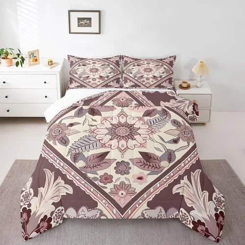 Miniatura 20 de Erosebridal - Juego de ropa de cama damascada negra para adultos, conjunto de edredón victoriano antiguo estilo barroco, tamaño queen, edredón Multi