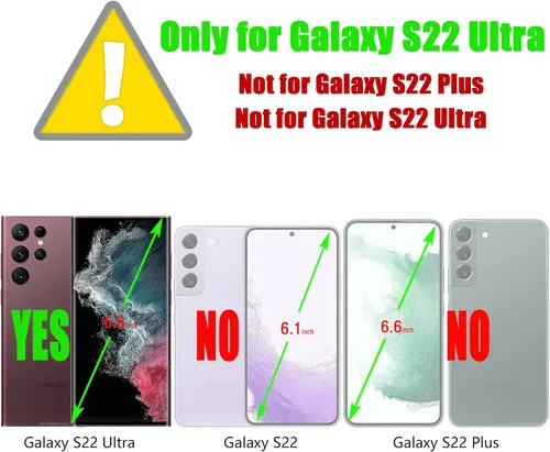 Miniatura 2 de ZZXX Funda tipo cartera para Samsung Galaxy S22 Ultra con bloqueo RFID, ranura para tarjetas, función atril, cierre magnético, funda protectora