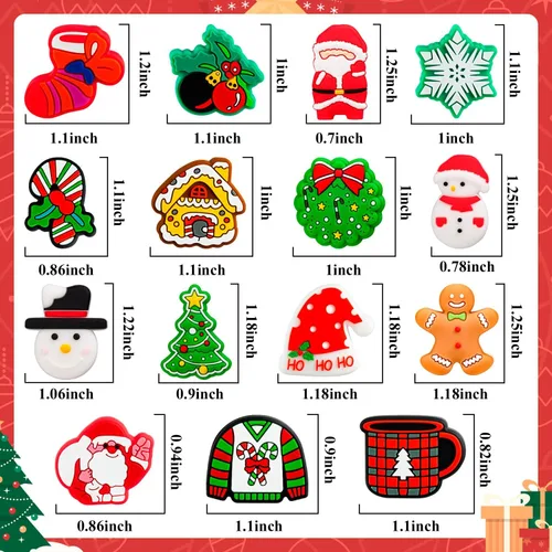Miniatura 4 de 15 cuentas de silicona de Navidad, cuentas focales de silicona para bolígrafo, cuentas de árbol de Navidad para hacer llavero, collar, pulsera