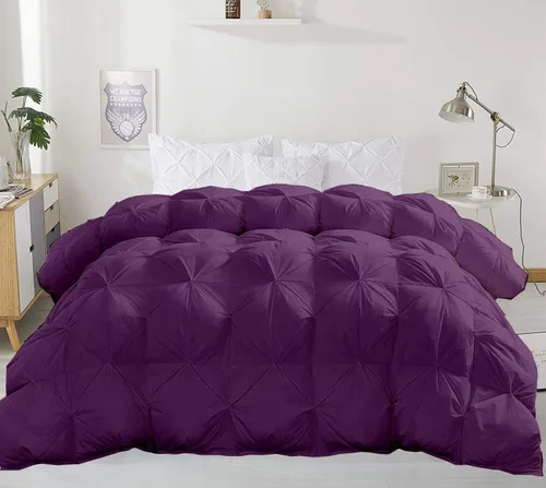Miniatura 27 de Juego de ropa de cama plisada de 3 piezas de 100% algodón (edredón + 2 fundas de almohada), tamaño individual