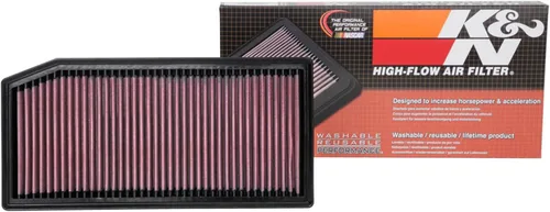 K&N Filtro de aire de motor de alto flujo original de por vida: Aumenta la potencia: Premium, lavable: Compatible con Mercedes Benz 2018-2022:
