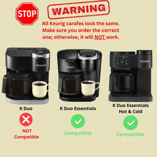 Miniatura 2 de Reemplazo de jarra de café de 12 tazas para cafeteras Keurig K-Duo Essentials y K-Duo Essentials Hot & Cold Brewer Models (K-Duo ESSENTIALS)