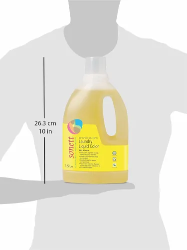 Miniatura 3 de Sonett - Detergentes líquidos orgánicos para lavandería, menta y limón (1 unidad) para todos los textiles de colores, certificados cultivados