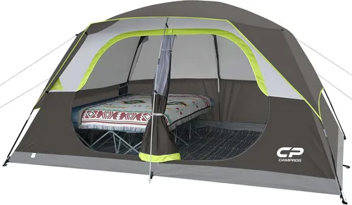 Miniatura 14 de CAMPROS CP Upgraded 6/8 Person Camping Tents, Waterproof Windproof Family Tent with Larger Mesh Windows & Door, Double Layer, Easy Set Up, gris