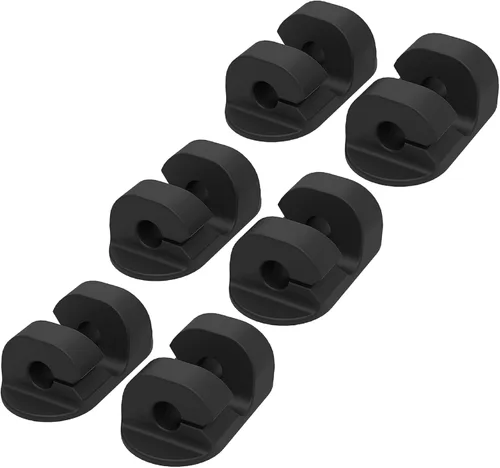 Miniatura 7 de Scosche CMAA2R-6PKRP - Juego de 6 clips adhesivos para organización de cables en dos estilos, organizador de cables, soporte de alambre